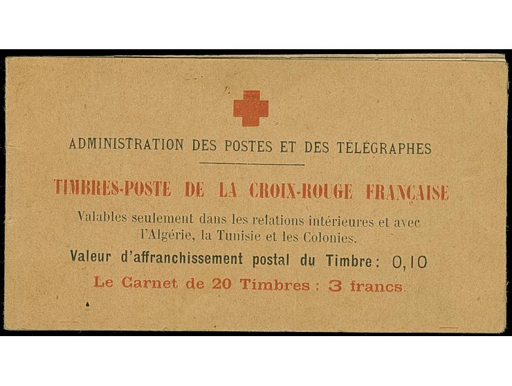 1914, Red Cross 10+5 c. red, in complete booklet with 20 stamps, mint never hinged, fine &nbsp;(Maury No. 66)