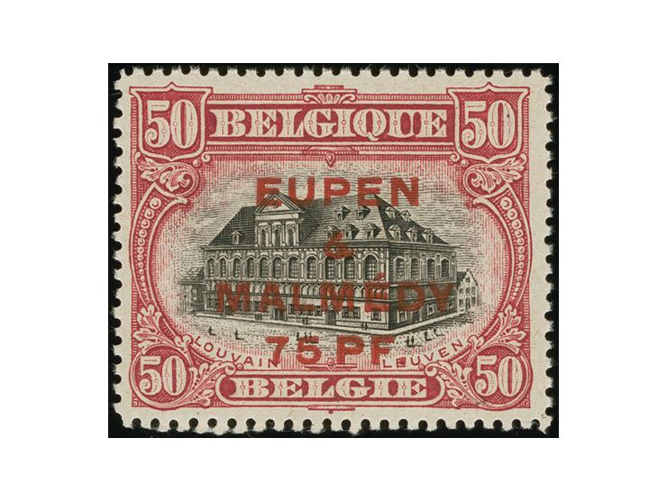 1920, 75 PF. auf 50 Cent karmin/schwarz, gezähnt 14 ¾:15, postfrisch, tadellos, selten, Kurzbefund Hoffner BPP (2014)