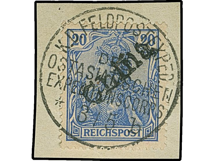 1900, Handstempel 20 Pfg., farbfrisch und gut gezähnt, sauber mit Stempel “K.D. FELDPOSTEXPED. DES OSTASIATISCHEN EXPEDITIONS