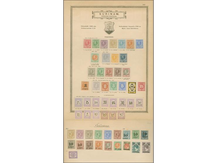 1873, page from the Royal Swedish General Post Office collection with stamps mounted on both sides, stamps handstamped and ov