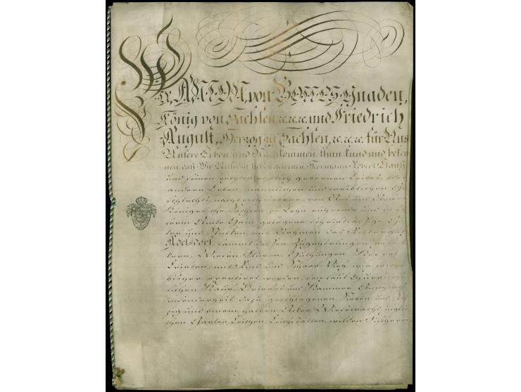 Anton I, König von Sachsen (genannt der Gütige), eigenhändige Unterschrift zusammen mit der Unterschrift seines mit Regenten 