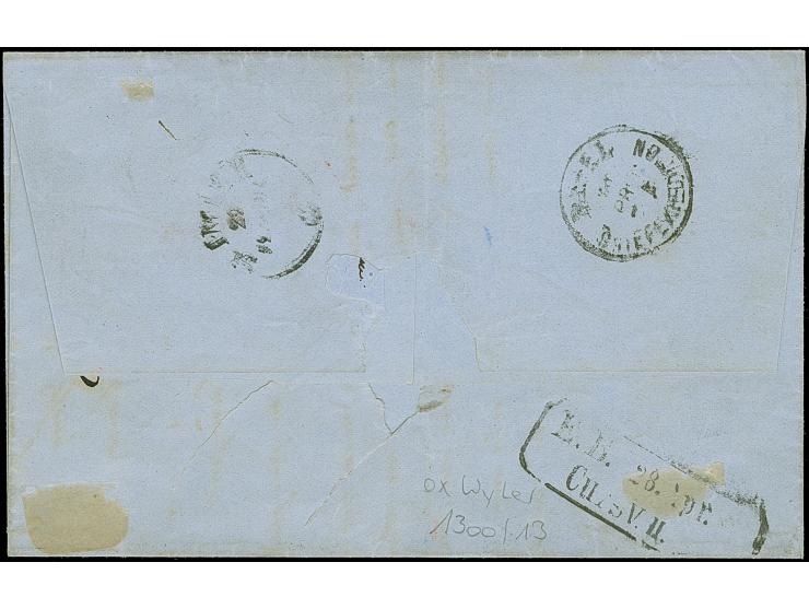 10 Ngr. milchblau und 2 Ngr. auf blau, beide voll- bis meist breitrandig, mit Nr. 2" und nebengesetztem DKr. Leipzig 27/IV 58