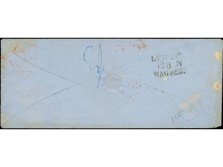 5 Ngr. ziegelrot, allseits breitrandig, mit klarer Nr. "25" und sauber nebengesetztem Einkreisstempel "KÖTZSCHENBRODA 12/8 59