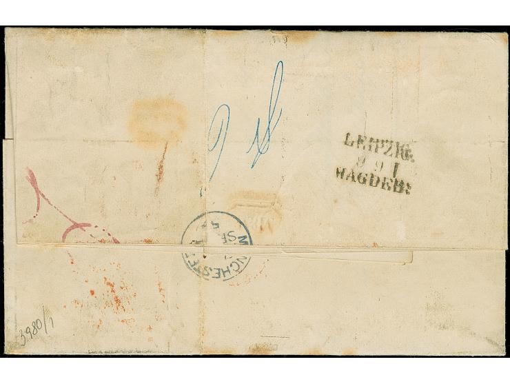 5 Ngr. ziegelrot, zusammen mit 5 Ngr. karminrosa auf glasigem Papier, beide voll- bis breitrandig, mit Nr. "8" und nebengeset