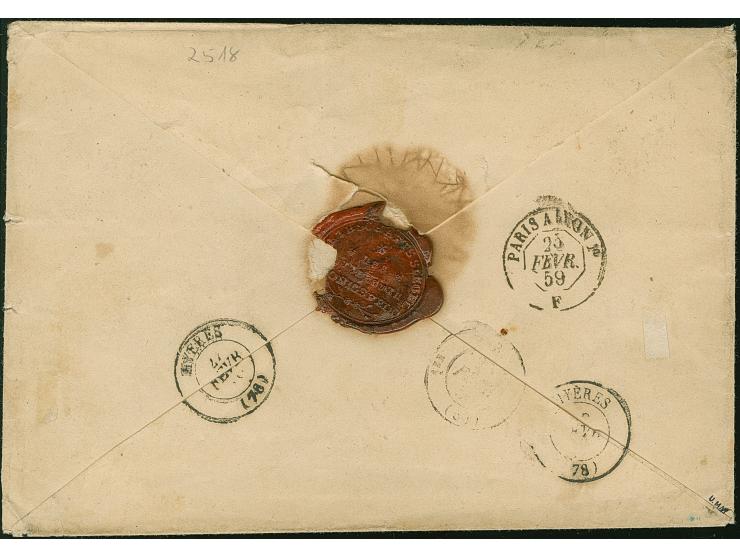 5 Ngr. rostbraun, unten links leicht berührt, sonst voll- bis meist breitrandig, mit fehlerhafter 3 Ngr. auf gelb und einwand