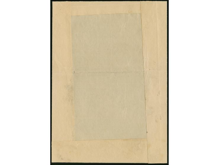 Abzug des rechten oberen Teiles einer vernichteten Druckplatte des 5 Ngr.-Wertes, mit 42 vollständigen Marken, auf ungummiert