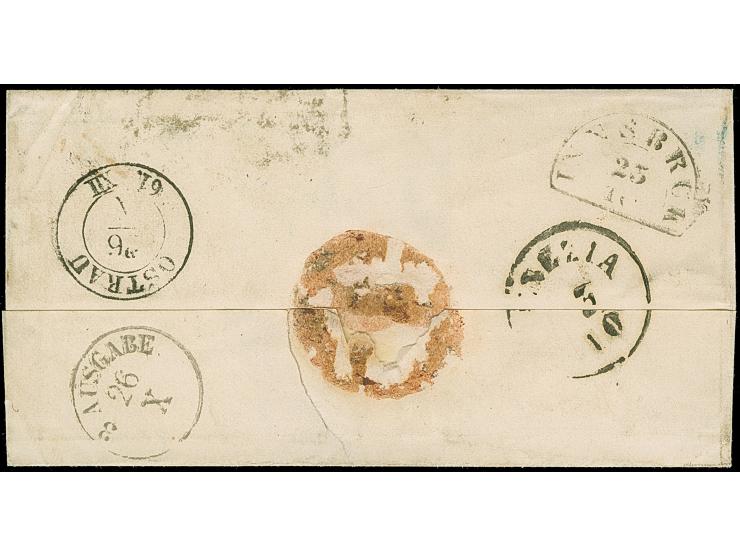 3 Ngr. auf gelb, mit Nr. "119" und Federkreuz, mit &nbsp;sauber nebengesetztem Ra3 "GRÜNA BEI CHEMNITZ 30 IX 61" auf kleiner 