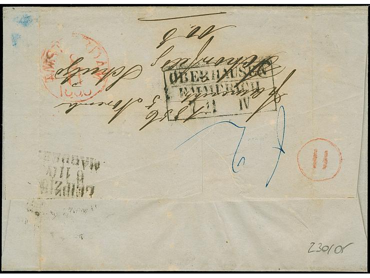 3 Ngr. auf gelb, voll- bis breitrandig, mit teils berührten 1 Ngr. auf mattgraurot und 2 Einzelwerten ½ Ngr. auf grau, mit Nr