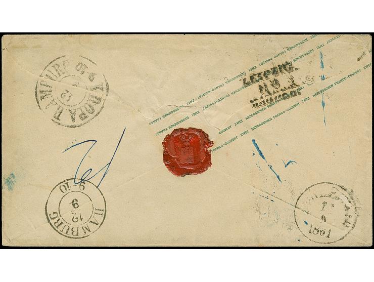 3 Ngr. auf gelb, rechts oben gering berührt, sonst voll- bis breitrandig, mit Nr. "11" und sauber nebengesetztem Doppelkreiss