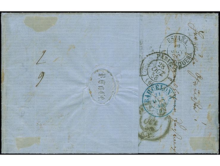 3 Ngr. auf gelb im waagerechten Paar und 2 Einzelwerte ½ Ngr. auf grau, meist voll- bis breitrandig, mit Nr. 2 und sauber neb