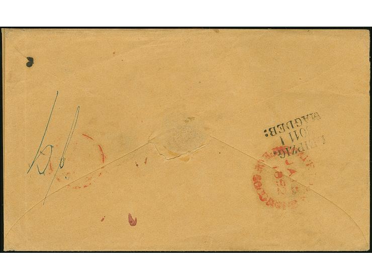 3 Ngr. auf gelb, 4 Einzelwerte, einer rechts leicht berührt, sonst alle voll- bis breitrandig und farbfrisch mit Nr. "14" und