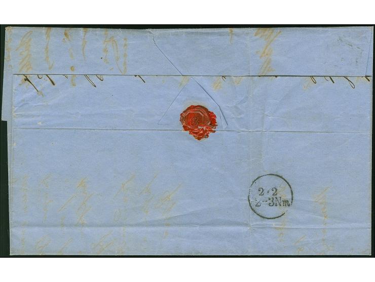 ½ Ngr. auf grau, 8 Einzelwerte, zusammen mit 2 Einzelwerten 1 Ngr. auf mattgraurot, meist voll- bis breitrandig, mit Nr. "1" 