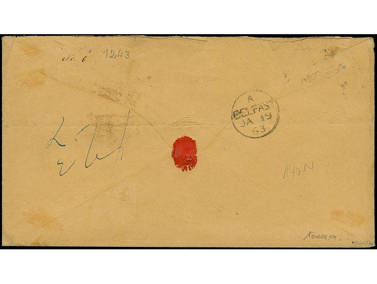 1 Ngr. auf mattgraurot, waagerechter 4er-Streifen und Einzelstück, alle voll- bis breitrandig, mit Nr. "2" und sauber nebenge