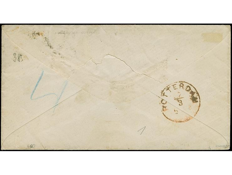 1 Ngr. auf mattgraurot, waagerechtes Paar, leicht berührt und unten rechts etwas angeschnitten, in wertstufengleicher Mischfr