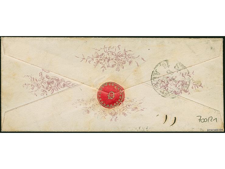 1 Ngr. auf mattgraurot, Type I, voll- bis breitrandig, mit Nr. "1" und nebengesetztem Doppelkreisstempel "DRESDEN 15 AUG 56" 