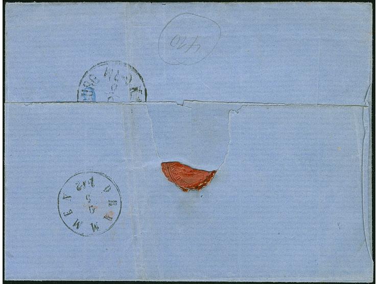 3 Ngr. auf gelb, 3 Einzelwerte, meist voll- bis breitrandig, mit jeweils sauber aufgesetzter Nr. "110" und sauber nebengesetz