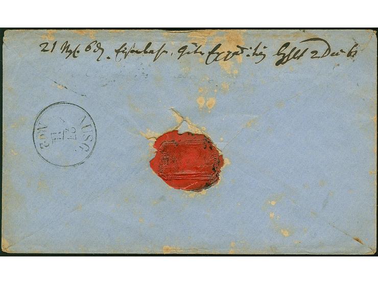 3 Ngr. auf dunkelgelb , voll-bis breitrandig, mit Nr. "2" und sauber nebengesetztem Doppelkreisstempel "LEIPZIG 26 XI 61" auf