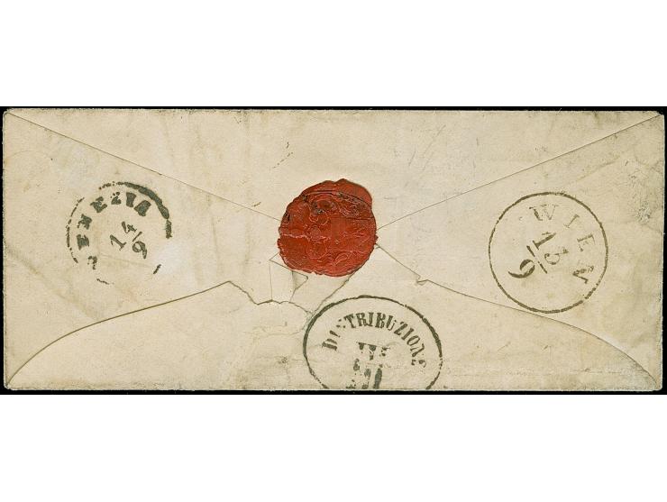 3 Ngr. auf gelb, voll-bis breitrandig, in Mischfrankatur mit Wappen 2 Ngr. blau, mit Nr. "9" und sauber nebengesetztem Rahmen