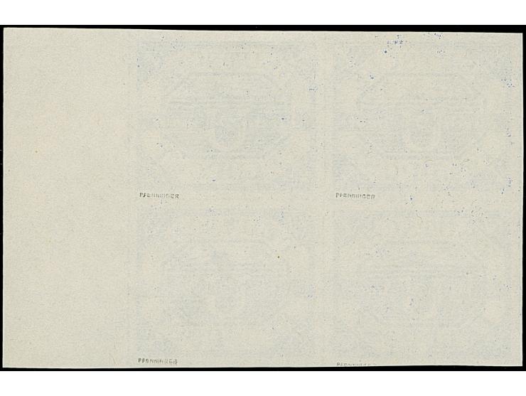 Hela im 4er-Block mit breitem rechten Bogenrand, ungummiert wie verausgabt, signiert Pfenninger

