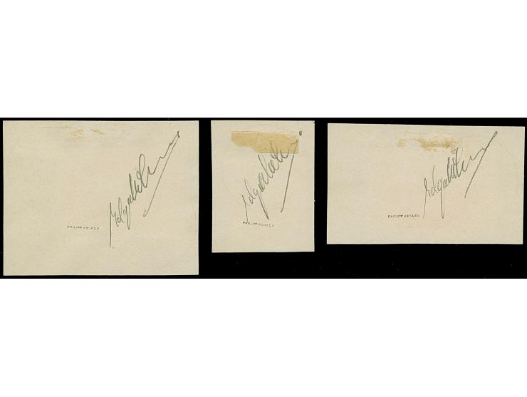 Großer Innendienst 60 Pfg.-2 M. komplett mit Stempel "ZOPPOT f 9.9.20" auf Briefstücken. Einwandfrei. Signiert Kosack, jeweil