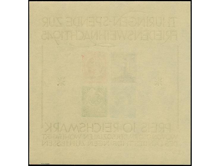 Weihnachts-Block auf weißem Kartonpapier ohne schwarzen Durchstich, postfrisch, einwandfrei. Signiert Alcuri und Dr. Wittmann