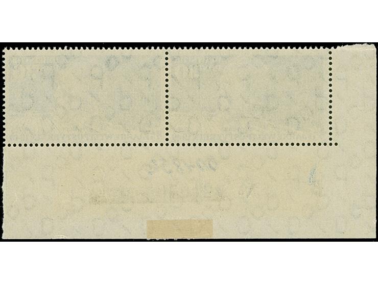 Stephan 30 Pfg. im waagerechten Paar aus der linken unteren Bogenecke der Platte B mit handschriftlich korrigierter Platten-N