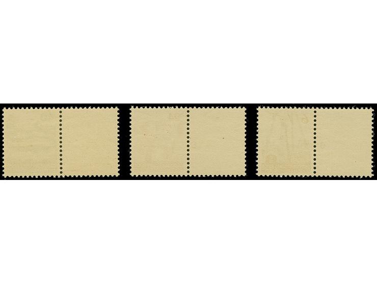 Unverausgabte 6-40 Gr., je mit Leerfeld links, postfrisch