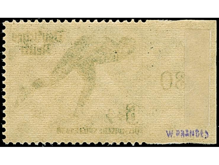 1935, Olympische Winterspiele 6 Pfg., links ungezähntes Seitenrandstück vom linken Rand, postfrisch und einwandfrei. Im äußer