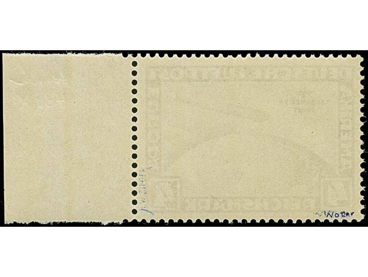 1930, Südamerikafahrt &nbsp;4 RM. schwarzbraun mit Plattenfehler "Blitz neben Adler", mit stehendem Wasserzeichen, farbfrisch