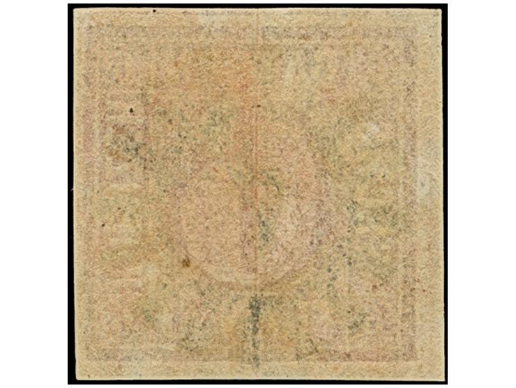 6 Kreuzer braunorange mit rotem Gummi von Altötting, voll- bis meist breitrandig, sehr schön entwertet durch zentrisch und kl