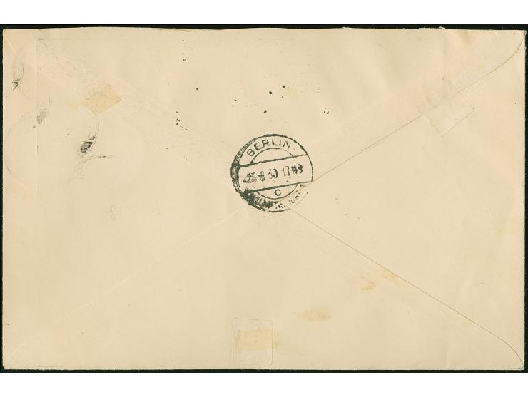 1929, Nothilfe 8Pfg.+Z+Z+15 Pfg. im waagerechten Paar mit weiterem Zusammendruck 15+8 Pfg. rechts sowie Ebert 5 Pfg. je mit S