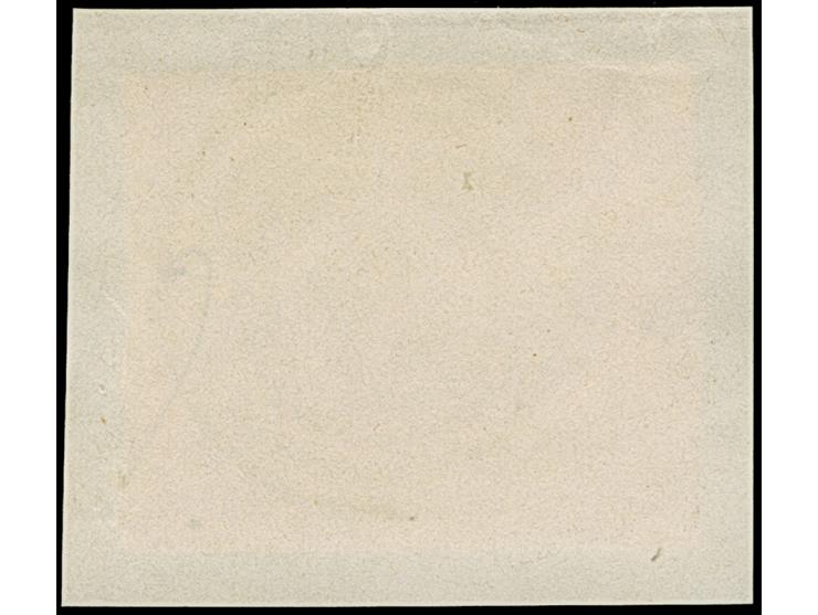 6 Kreuzer auf mattrötlichkarmin, überrandiges linkes Randstück mit Teilen aller 5 Nachbarmarken und links ca. 8 mm Bogenrand,