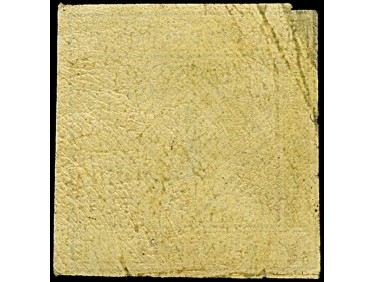 1 Kreuzer auf Altelfenbein, Type III, allseits voll- bis meist breitrandig, ungebraucht mit großen Teilen des Originalgummis.