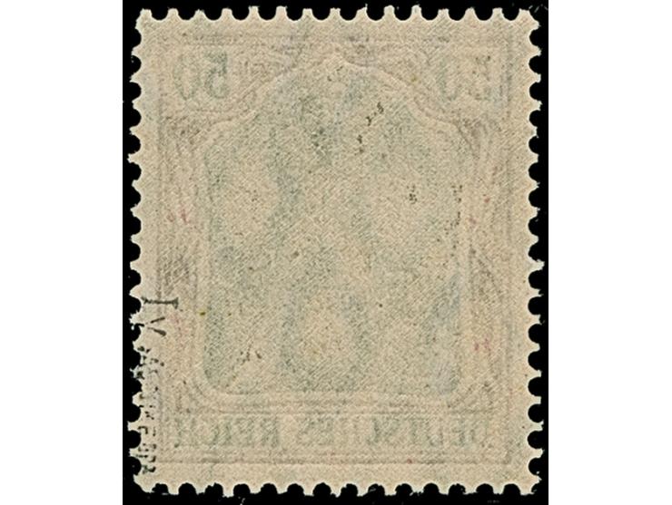 1905/13, Friedensdruck 50 Pfg. graulila/schwarz auf orangeweiß, farbfrisch, postfrisch, in tadelloser Erhaltung. In dieser Qu