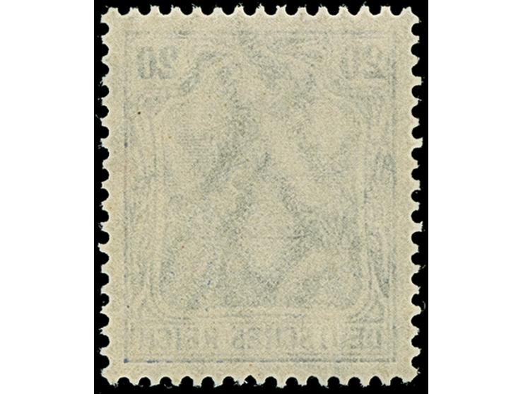 1915, Kriegsdruck 20 Pfg. violettultramarin, postfrisch, in tadelloser Erhaltung, unsigniert mit Fotoattest Jäschke-L. BPP (2