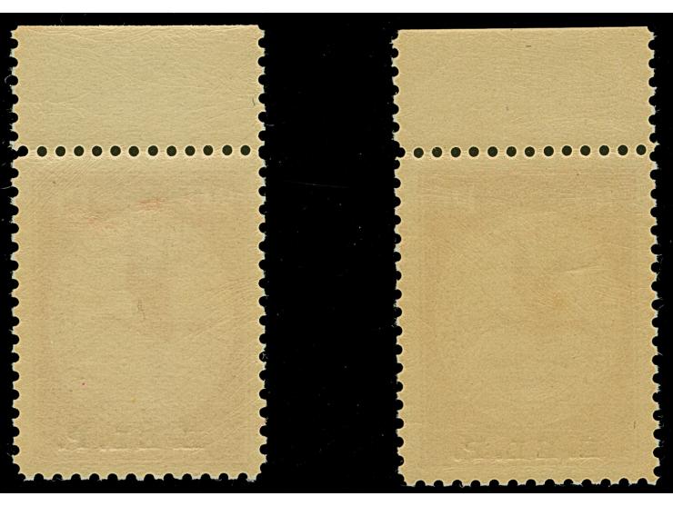 1912, Flugpost Rhein/Main E.EL.P. 10 und 20 Pfg. jeweils mit Oberrand, postfrisch, in tadelloser Erhaltung, unsigniert mit Fo