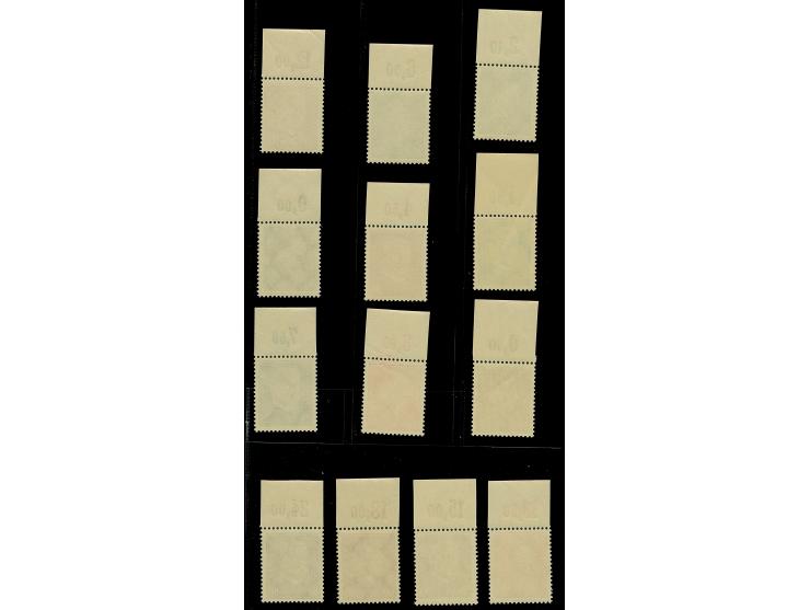 1928, Reichspräsidenten 3-80 Pfg. kpl. mit Plattendruck-Oberrand, postfrisch, in tadelloser Erhaltung. Ein dekorativer Oberra