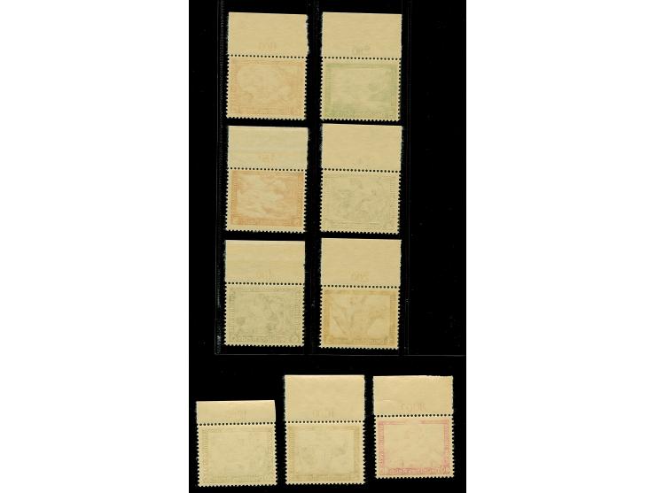 1933, Wagner 3-40 Pfg. kpl. mit Oberrand, dabei 20 Pfg. gezähnt K14, postfrisch, in tadelloser Erhaltung, unsigniert mit Foto