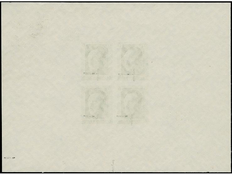 1937, 48. Geburtstag von Adolf Hitler Block als ungezähnter Probedruck ohne Blockinschriften auf Wasserzeichen-Papier (Wz. 4)