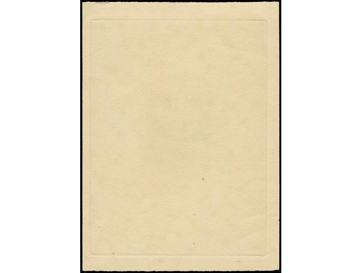 1945, Einzelabzug eines Künstler-Entwurfs im Stichtiefdruck für eine nicht zur Ausgabe gelangte Sondermarke Adolf Hitler und 