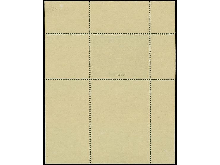 1939, Kameradschaftsblock 25 Pfg. als gezähnter Probedruck in Braunschwarz als Einzelabzug im Blockformat (73 x 102 mm) mit d