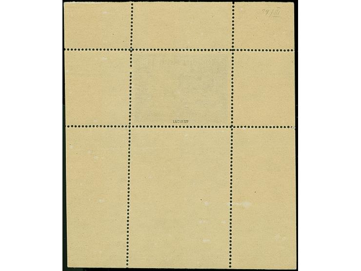 1941, Kameradschaftsblock 12 Pfg. als gezähnter Probedruck in Grauschiefer als Einzelabzug im Blockformat (87 x 101 mm) mit d