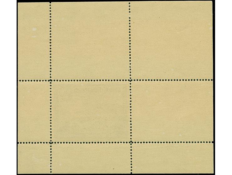 1941, Kameradschaftsblock 20 Pfg. als gezähnter Probedruck in Dunkeloliv als Einzelabzug im Blockformat (95 x 83 mm) mit durc