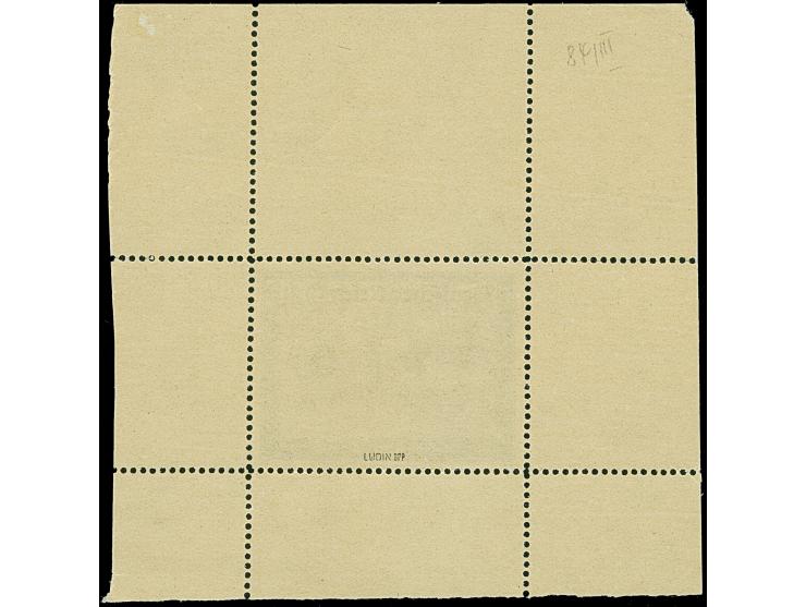 1941, Kameradschaftsblock 24 Pfg. als gezähnter Probedruck in Schwarzgrauschiefer als Einzelabzug im Blockformat (81 x 83 mm)
