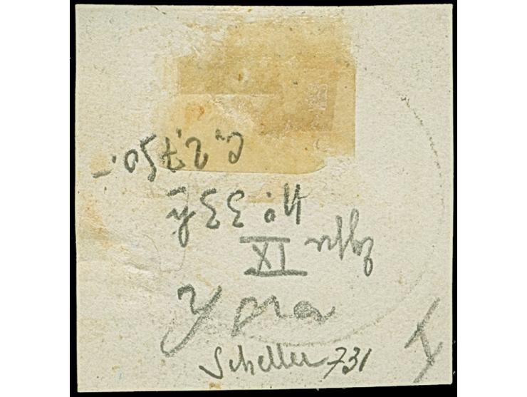 2½ a. + 25 c. on 1a. black on lilac, Type IX Setting B-D-J, fresh colours, tied by cds. “ZANZIBAR 29 JUIL. 97” to small piece