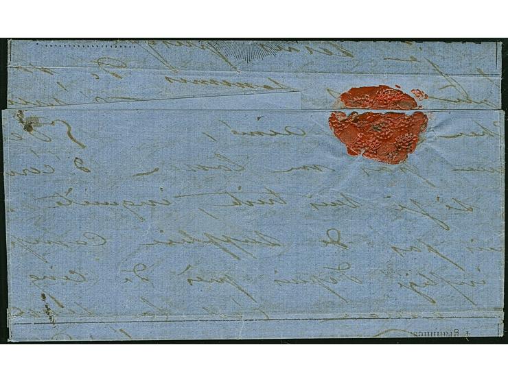DENIS PAPIN (most likely), entire letter with Napoleon 20 c. blue tied by Dotted Star with cds. “PARIS 5 DEC. 70” alongside, 