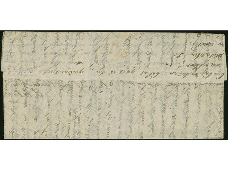 LE DAVY (most likely), entire letter with Napoléon 20 c. blue and 30 c. brown tied by Dotted Star with cds. “PARIS 17 DEC. 70