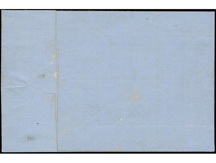 5 C. gelblichgrün, waagerechter 4-er Streifen, Spitzen nach oben, farbfrisch und gut gezähnt, entwertet durch Ra.3 "FELD-POST