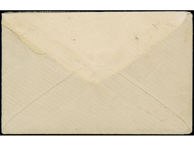 1870, 5 C. gelblichgrün, zweimal mit 10 C. ockerbraun, Spitzen nach oben, sauber mit auf- und nebengesetztem provisorischem b