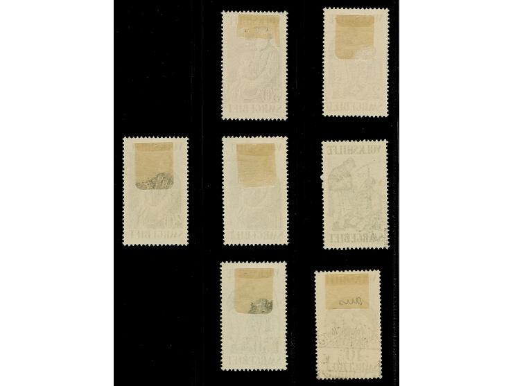 1928, Volkshilfe 40 C. - 10 Fr., sauber gestempelt "SAARBRÜCKEN 3 (ST. JOHANN)". Einwandfrei. 2 Werte signiert Pfenninger bzw